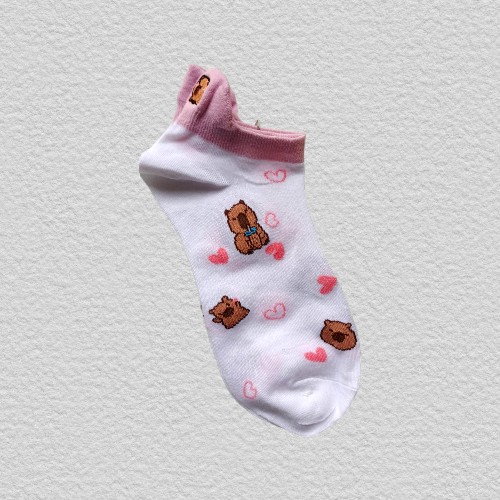 Medias Cortas Bordadas Capibara